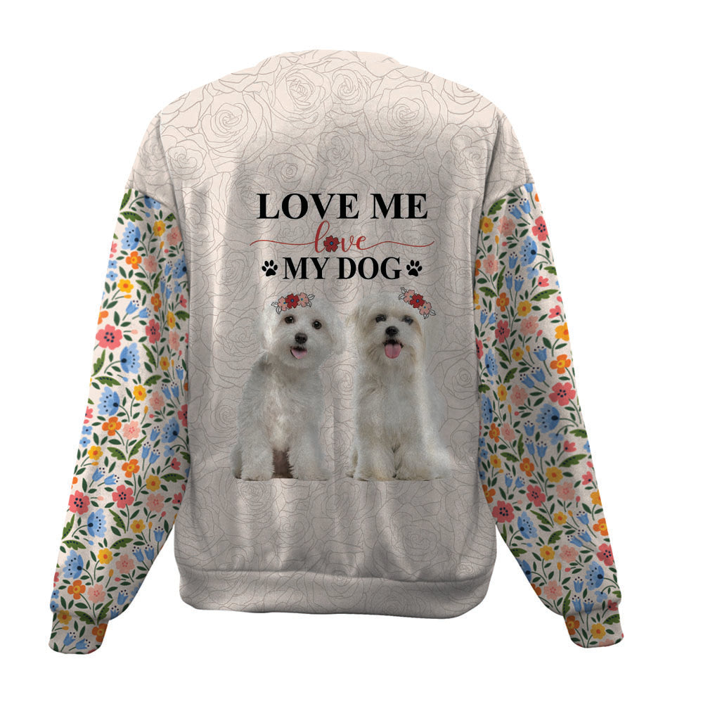 Maltese-Love My Dog-Premium Sweater