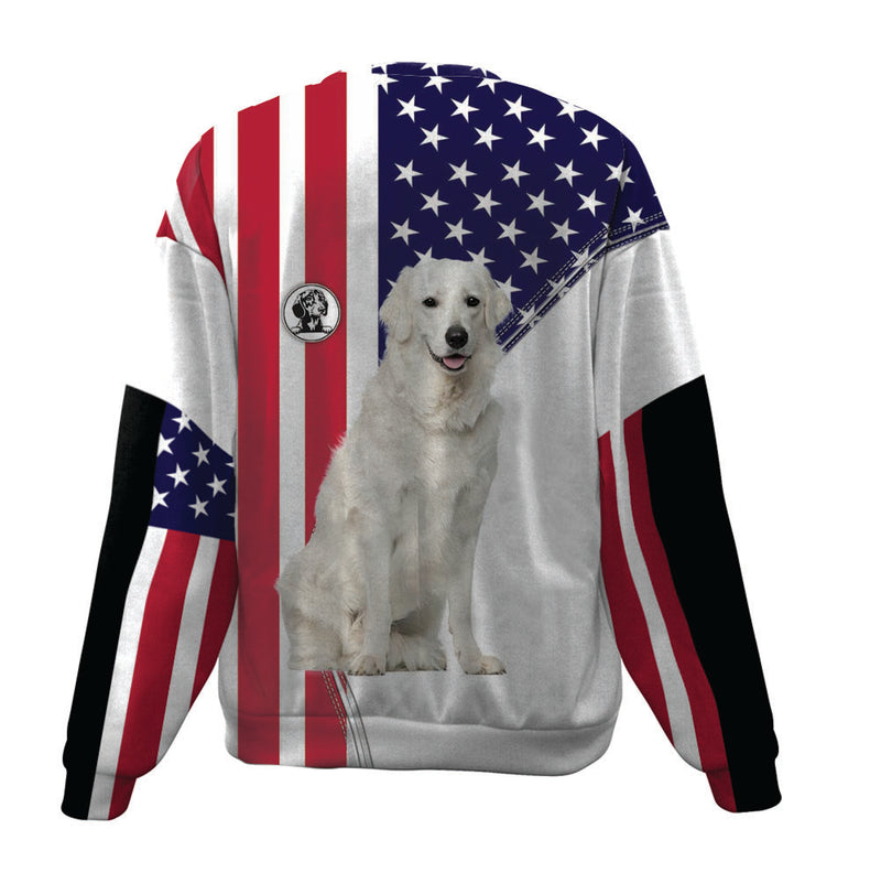 Kuvasz-USA Flag-Premium Sweater
