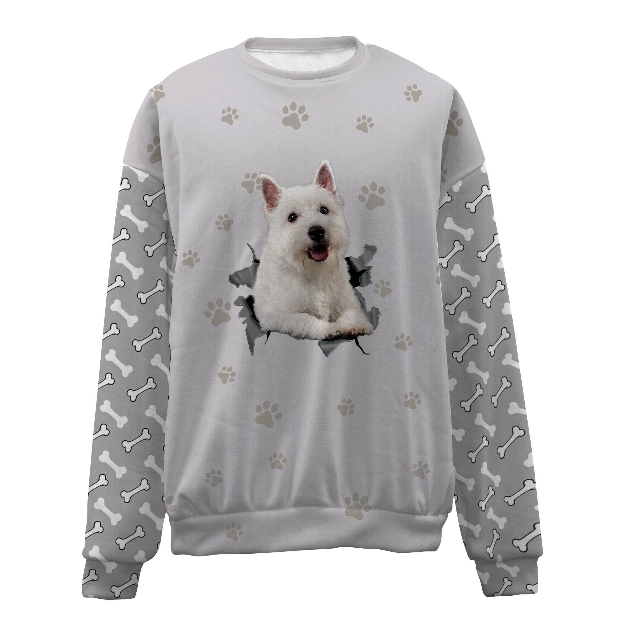 West Highland White Terrier-Paw And Pond-Premium Sweater