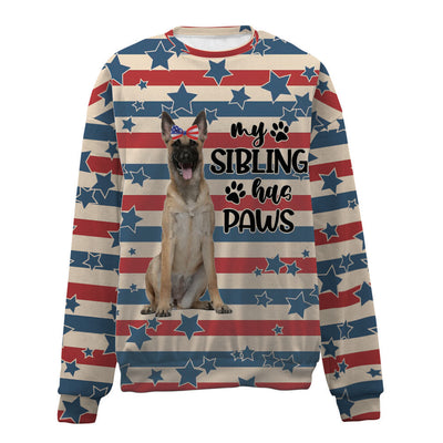 Belgian Shepherd-American Flag-Premium Sweater