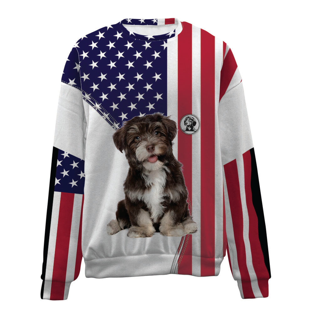Havanese-USA Flag-Premium Sweater