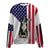 Bernese Mountain-USA Flag-Premium Sweater