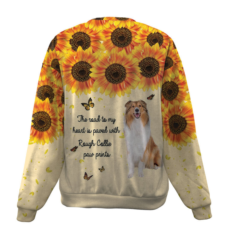 Rough Collie-Flower-Premium Sweater