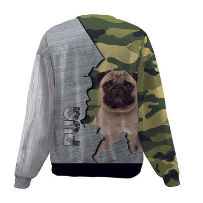 Pug 2-Camo-Premium Sweater