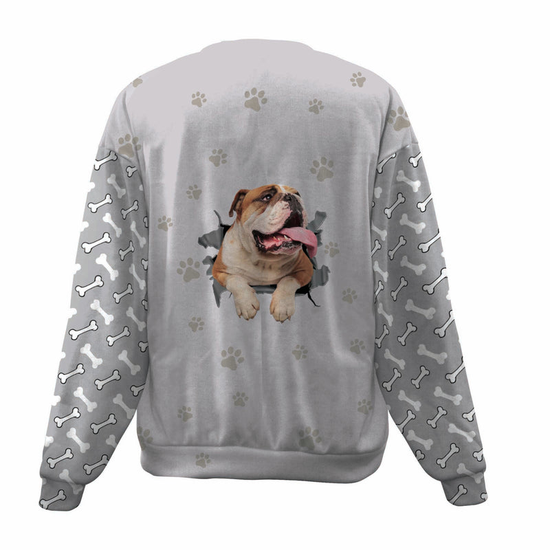 English Bulldog-Paw And Pond-Premium Sweater