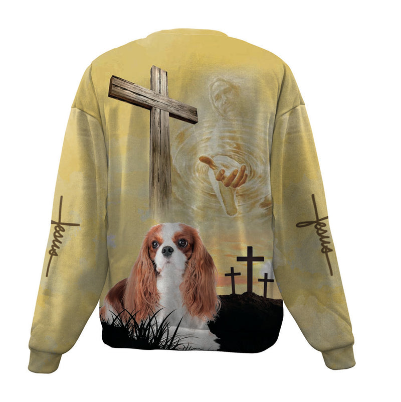 Cavalier King Charles Spaniel 2-Jesus-Premium Sweater