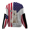 Samoyed-USA Flag-Premium Sweater