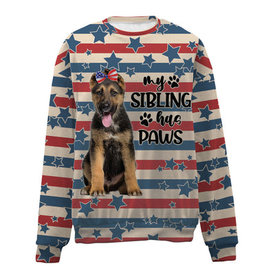 German Shepherd-American Flag-Premium Sweater