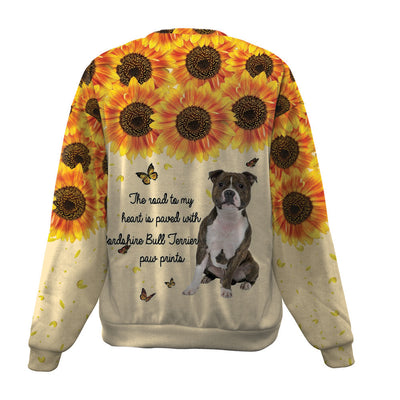 Staffordshire Bull Terrier-Flower-Premium Sweater