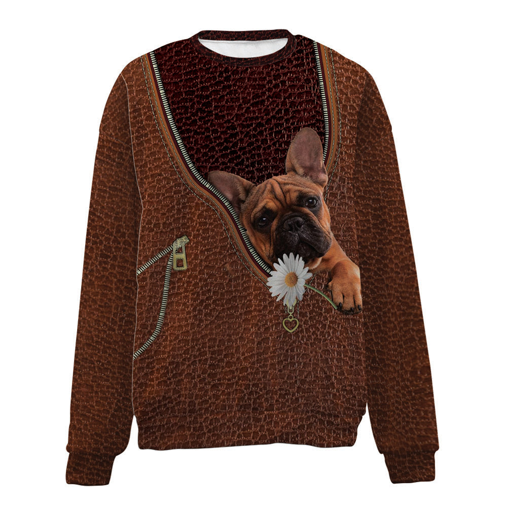 FRENCH BULLDOG-Zip-Premium Sweater