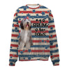 Bearded Collie-American Flag-Premium Sweater