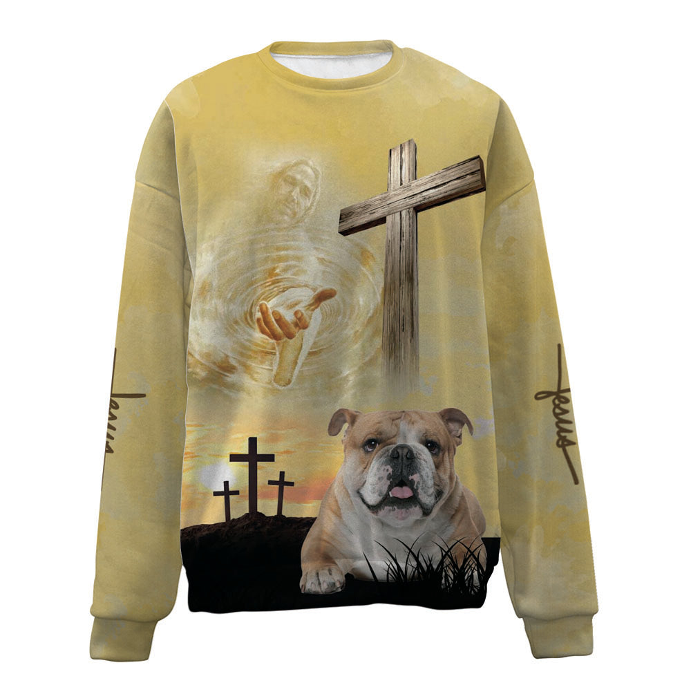 English Bulldog-Jesus-Premium Sweater