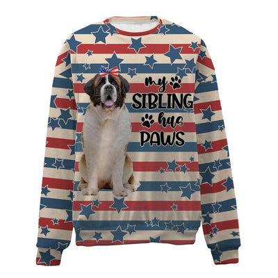 St Bernard-American Flag-Premium Sweater