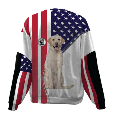 Labrador Retriever-USA Flag-Premium Sweater