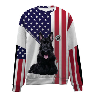 Scottish Terrier-USA Flag-Premium Sweater