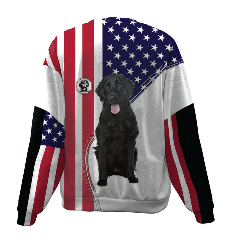 Flat Coated-USA Flag-Premium Sweater