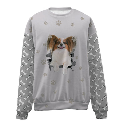 Papillon-Paw And Pond-Premium Sweater