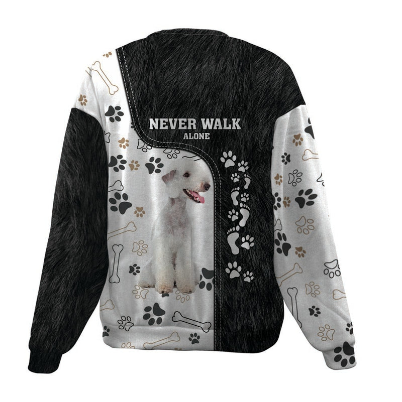 Bedlington Terrier-Never Walk Alone-Premium Sweater