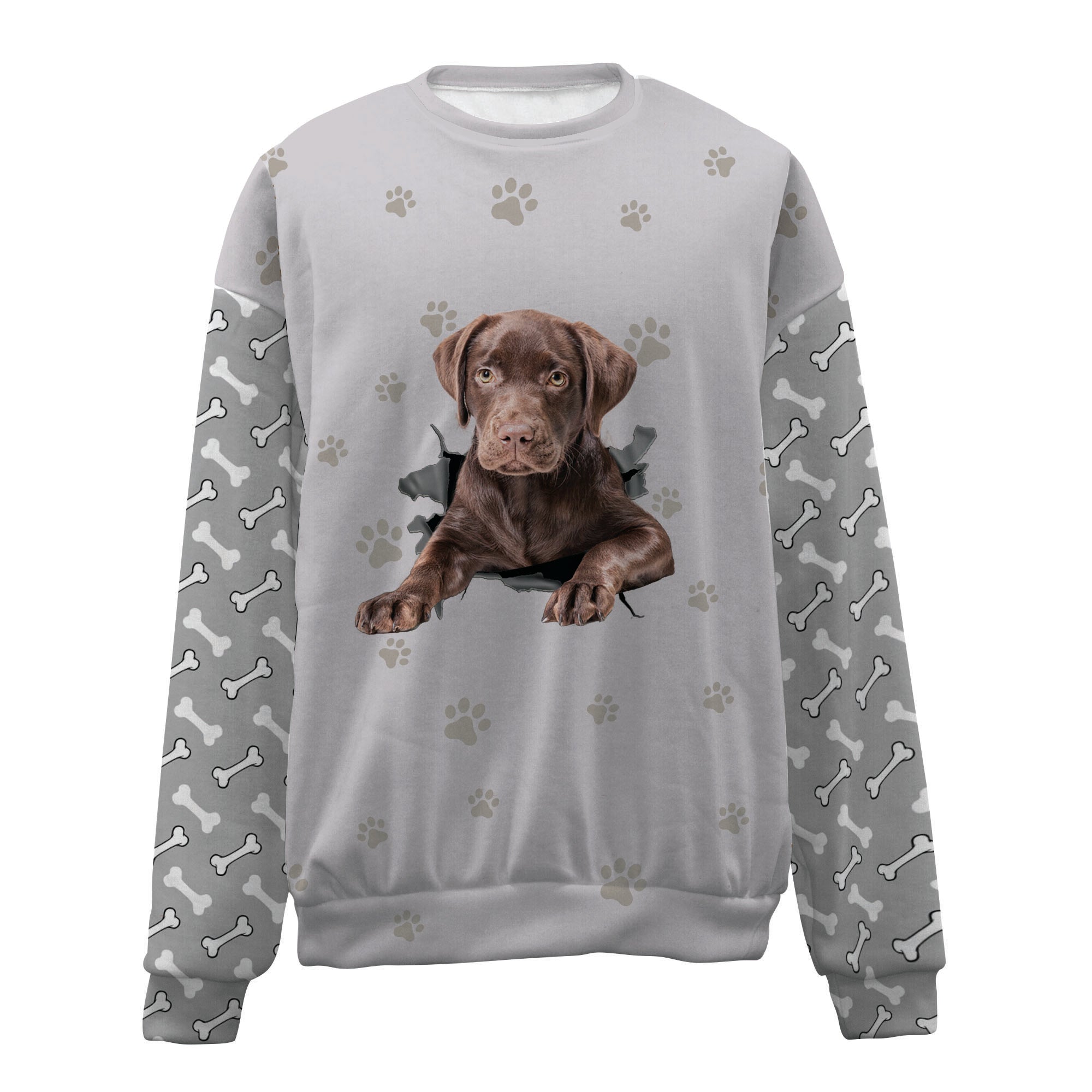 Labrador-Chocolate-Paw And Pond-Premium Sweater