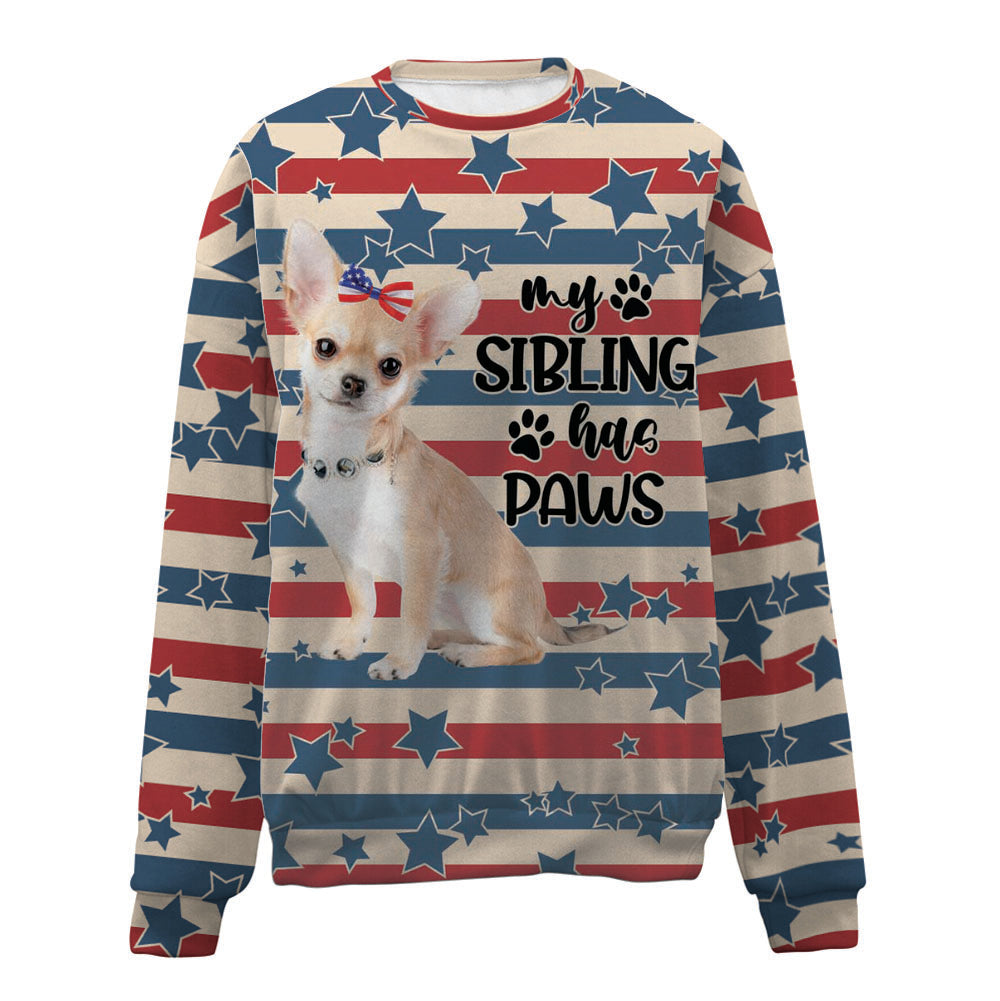 Chihuahua 2-American Flag-Premium Sweater