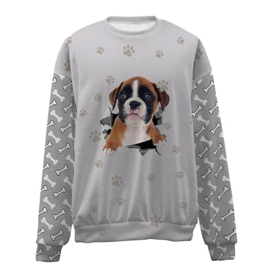 Boxer-Paw And Pond-Premium Sweater