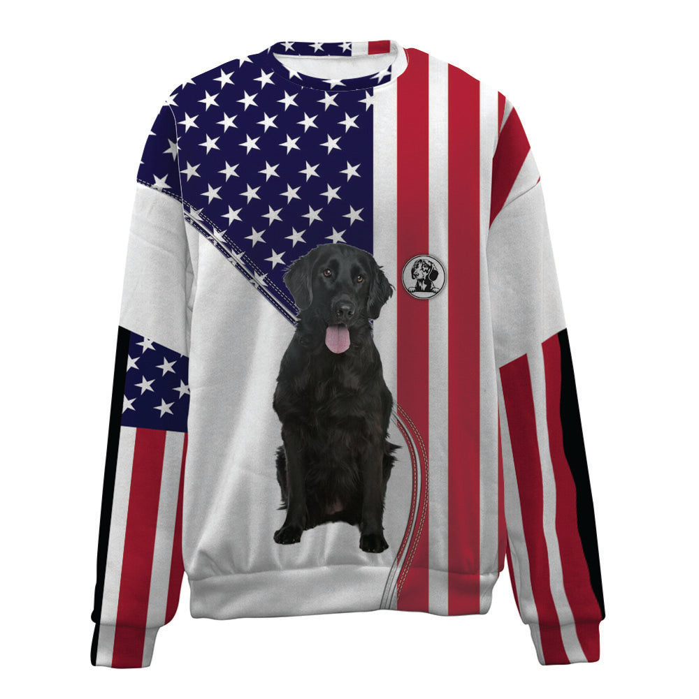 Flat Coated-USA Flag-Premium Sweater