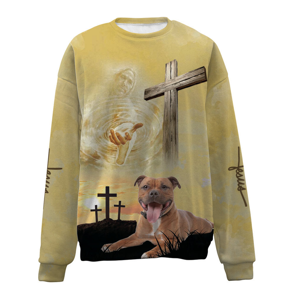 Staffordshire Bull Terrier 3-Jesus-Premium Sweater