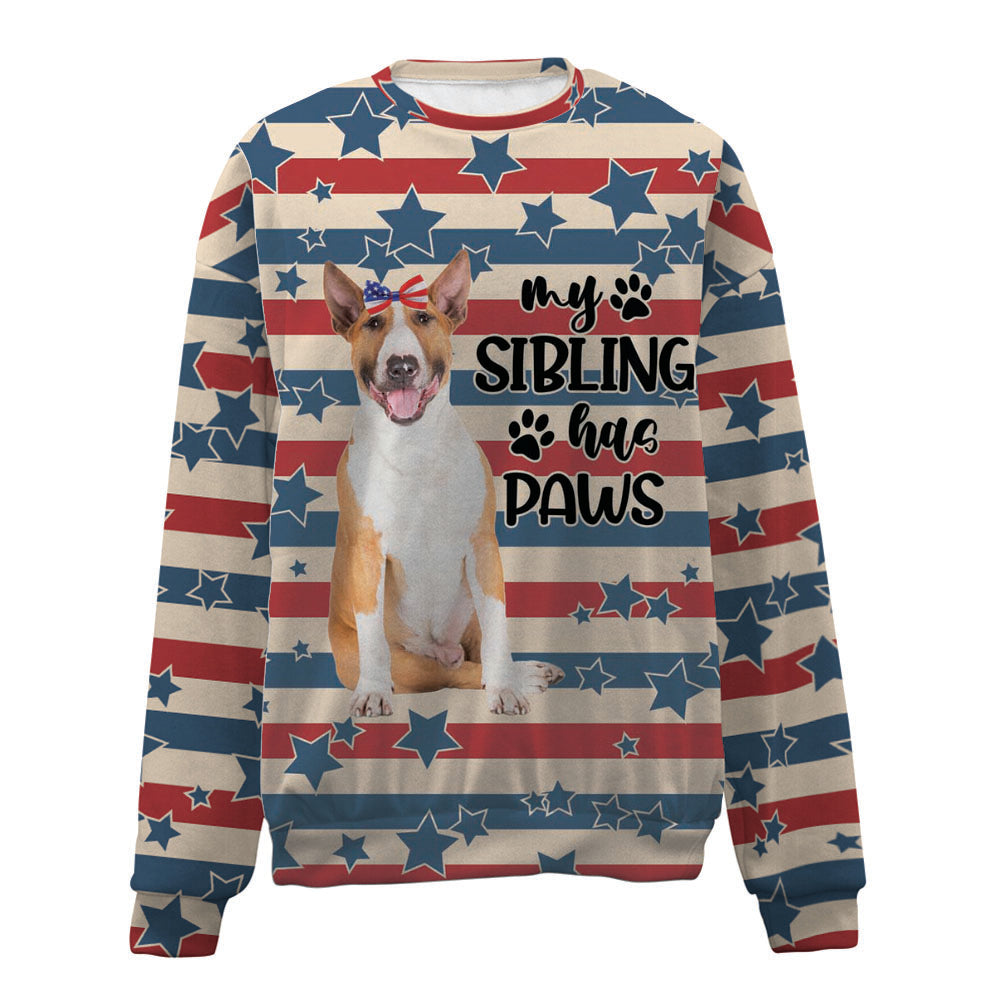 Bull Terrier-American Flag-Premium Sweater