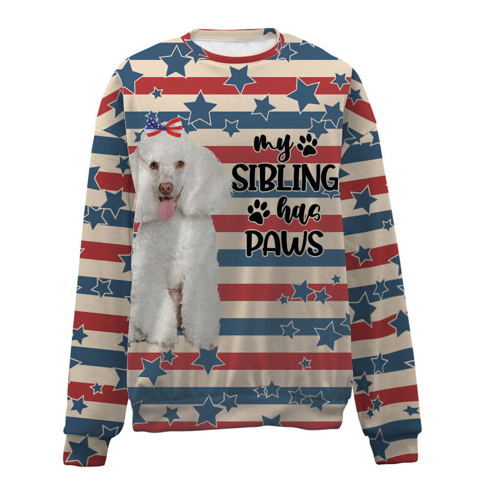Poodle-American Flag-Premium Sweater