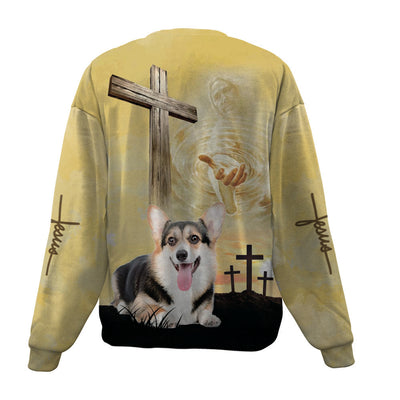 Welsh Corgi 2-Jesus-Premium Sweater