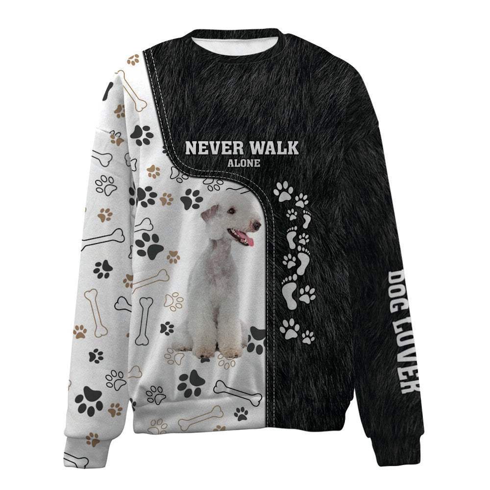 Bedlington Terrier-Never Walk Alone-Premium Sweater