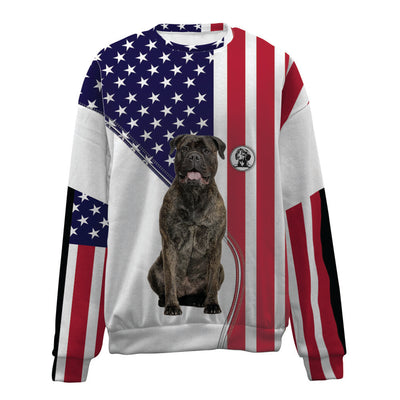 Bull Mastiff-USA Flag-Premium Sweater