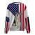 Alaskan Malamute-USA Flag-Premium Sweater