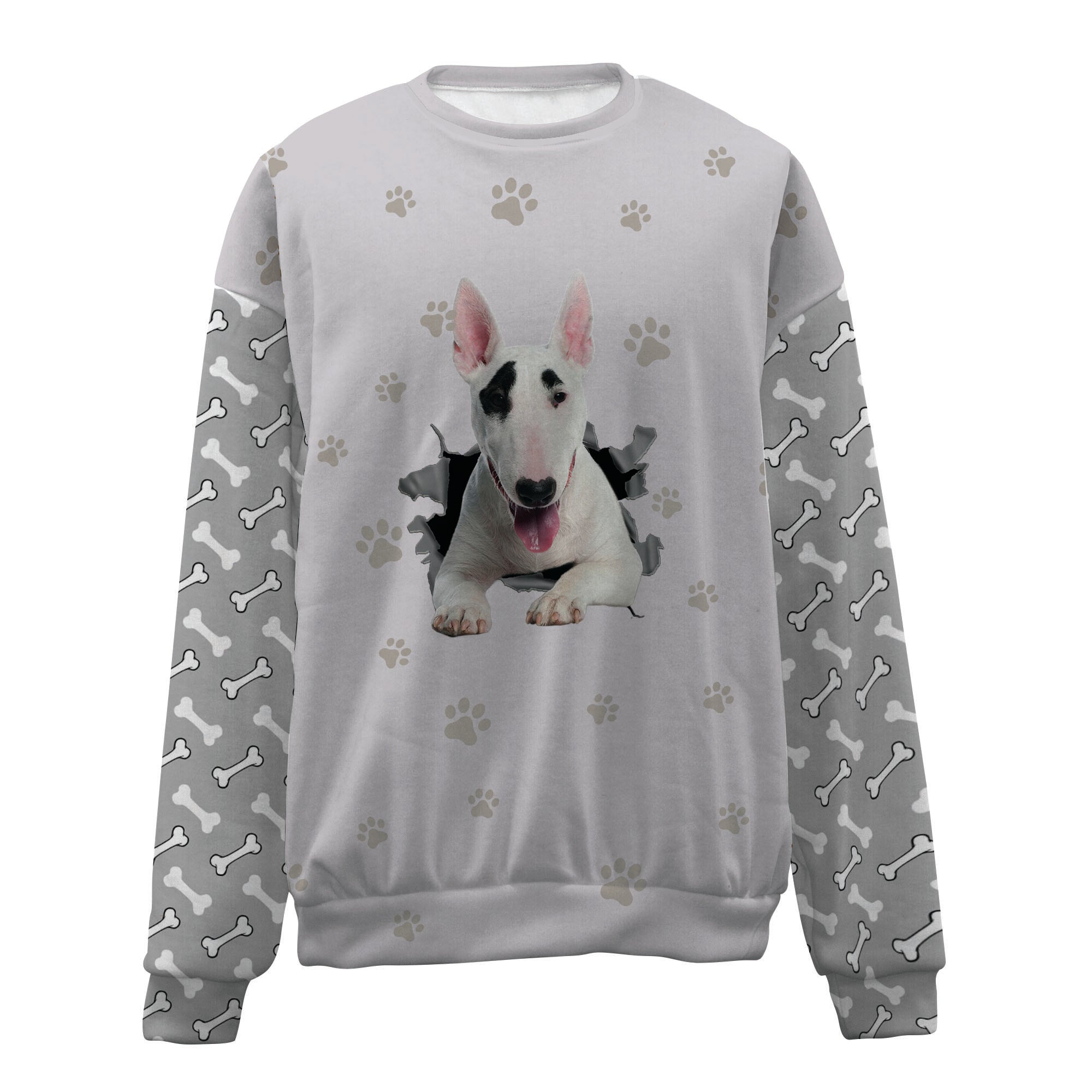 Bull Terrier-Paw And Pond-Premium Sweater