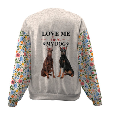 Doberman-Love My Dog-Premium Sweater