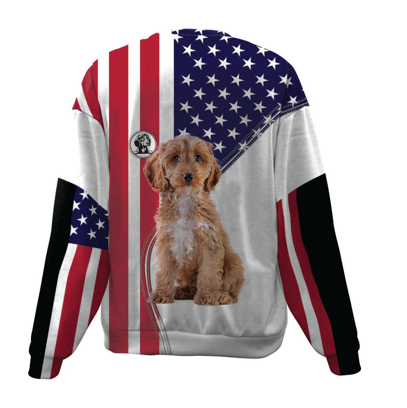 Cockapoo-USA Flag-Premium Sweater