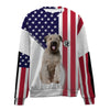Bouvier Des Flandres-USA Flag-Premium Sweater