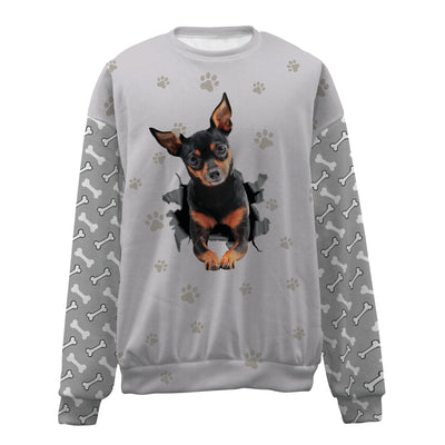 Miniature Pinscher-Paw And Pond-Premium Sweater