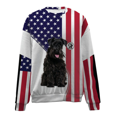 Schnauzer-USA Flag-Premium Sweater