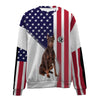Doberman-USA Flag-Premium Sweater