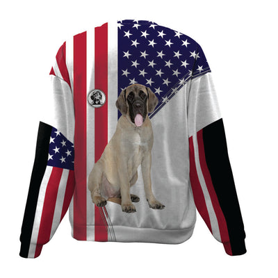 English Mastiff-USA Flag-Premium Sweater