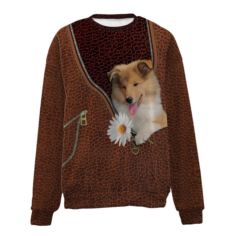 ROUGH COLLIE-Zip-Premium Sweater