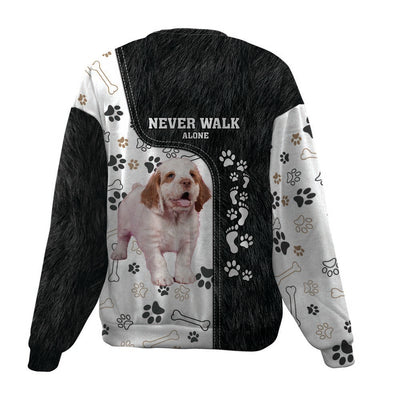 Clumber Spaniel-Never Walk Alone-Premium Sweater