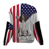 English Springer Spaniel-USA Flag-Premium Sweater