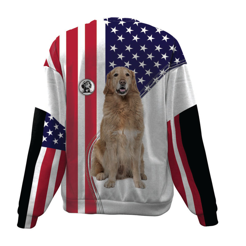 Hovawart-USA Flag-Premium Sweater