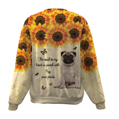 Pug 2-Flower-Premium Sweater