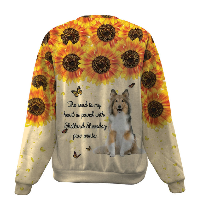 Shetland Sheepdog-Flower-Premium Sweater