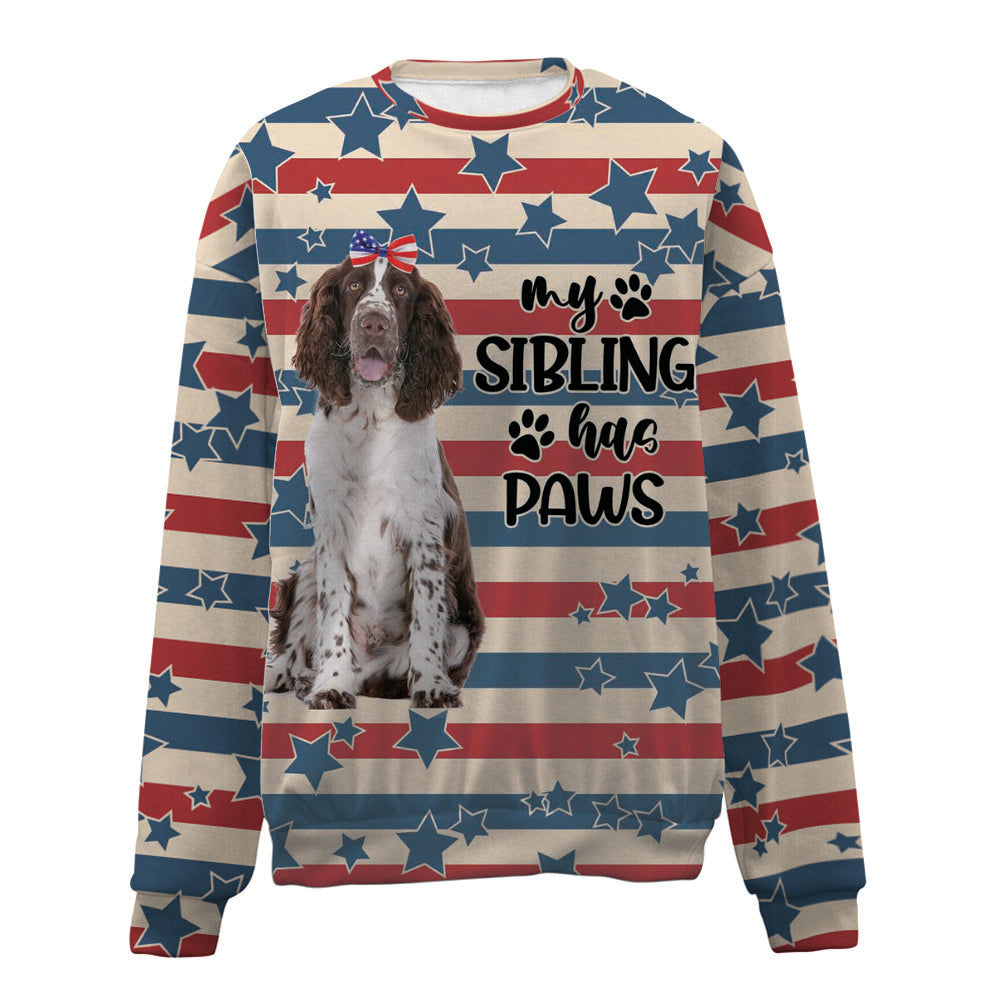 English Springer Spaniel-American Flag-Premium Sweater