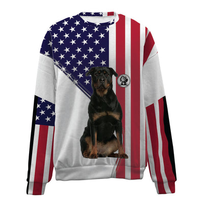 Rottweiler 2-USA Flag-Premium Sweater
