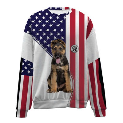 German Shepherd-USA Flag-Premium Sweater